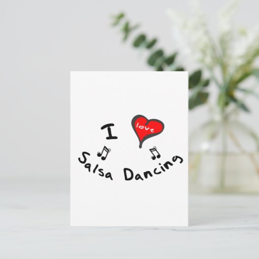 Salsa Dancing Gifts I Heart Salsa Dancing Postcard Zazzle
