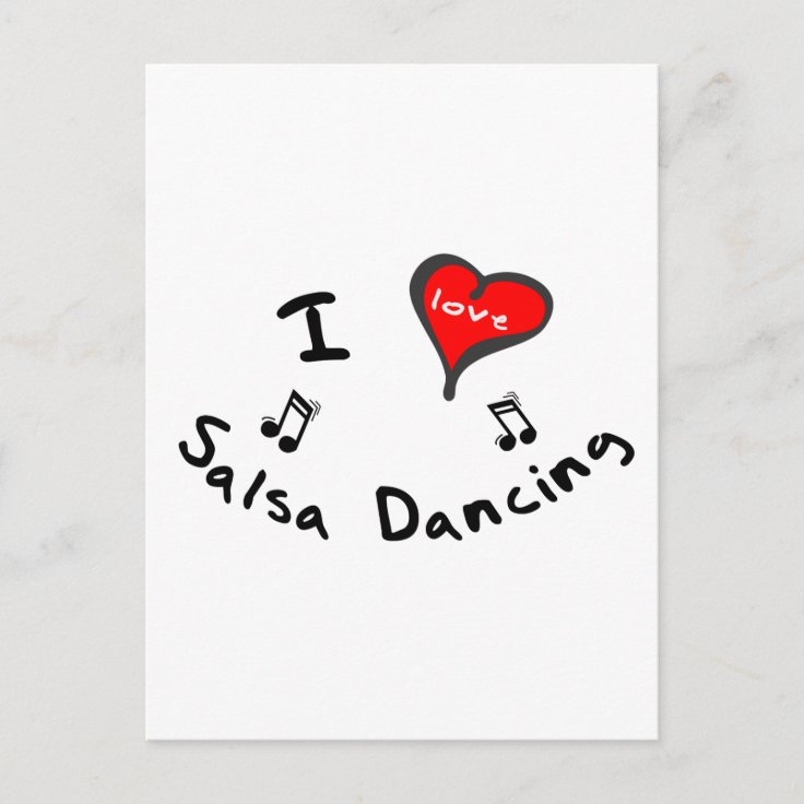 Salsa Dancing Gifts I Heart Salsa Dancing Postcard Zazzle
