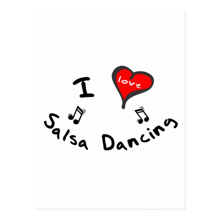 Salsa Dancing Gifts   I Heart Salsa Dancing Post Card