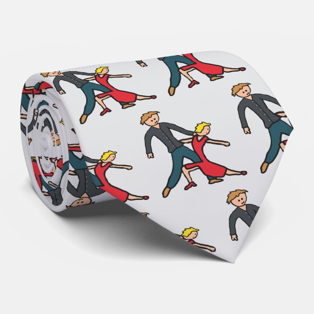 Salsa Dancing Neck Tie (Rolled)