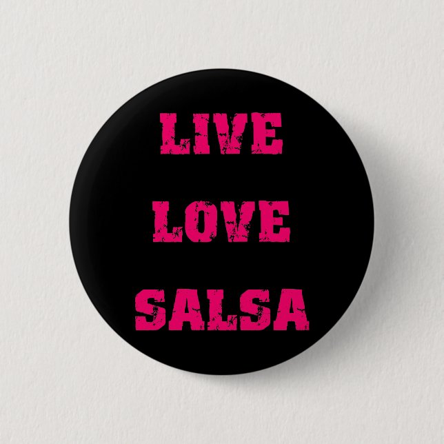 Salsa dancing pinback button (Front)