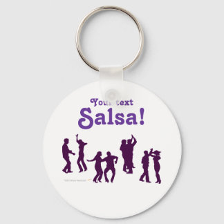 Salsa Dancing Poses Silhouettes Custom Keychain