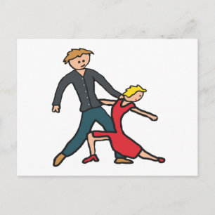 Salsa Dancing Postcard