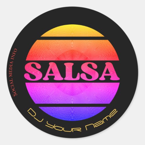 Salsa DJ  Classic Round Sticker