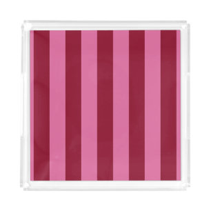 Salsa Flamingo Pink Stripe Acrylic Tray