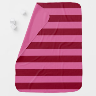 Salsa Flamingo Pink Stripe Baby Blanket