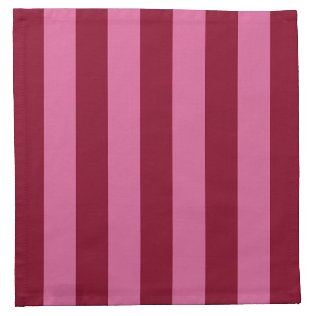 Salsa Flamingo Pink Stripe Cloth Napkin (Front)