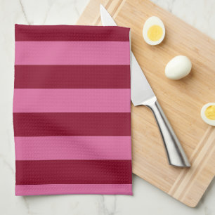 Salsa Flamingo Pink Stripe Kitchen Towel