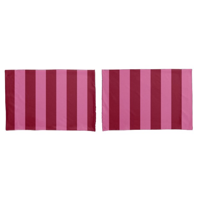 Salsa Flamingo Pink Stripe Pillow Case (Front-Set)