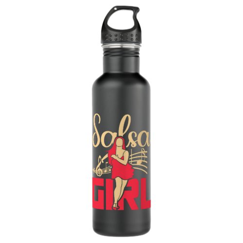 Salsa Girl Latin Dancer Dance Dancing Stainless Steel Water Bottle