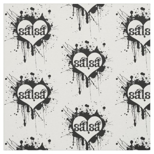 Salsa heart fabric - for any salsera