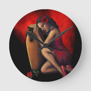 Salsa Heartbeat Round Clock