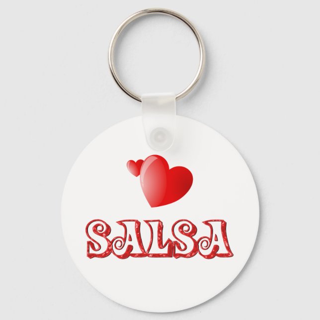 Salsa Hearts Keychain (Front)
