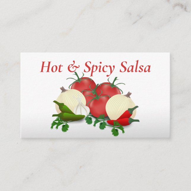 Salsa Hot Peppers Business Card (Front)