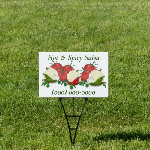Salsa Hot Peppers  Sign