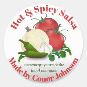 Salsa Hot & Spicy 1.5" Circle Sticker