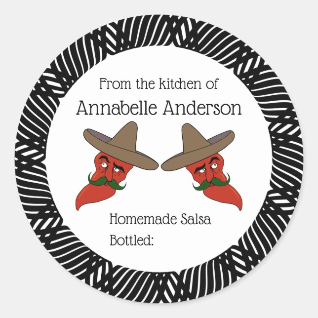 Salsa Label Modern Frame Personalize (Front)