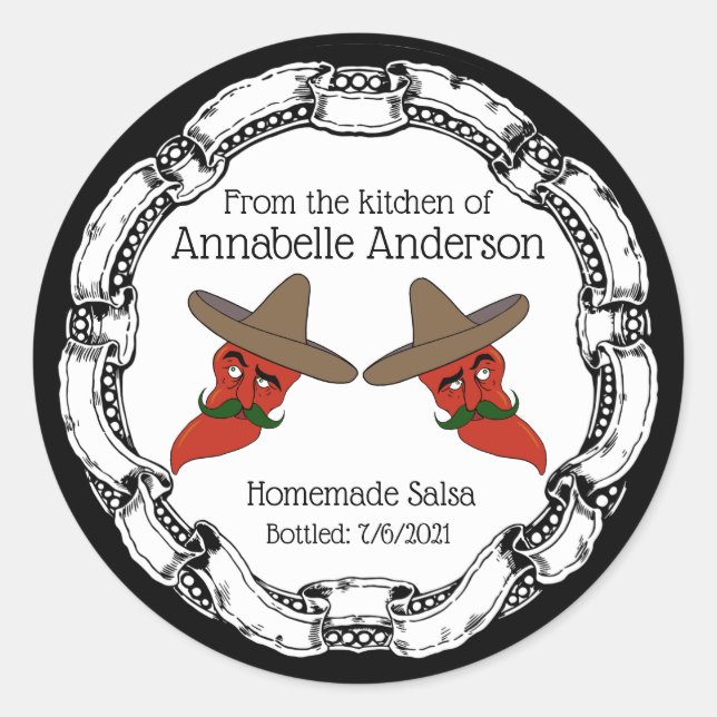 Salsa Label Personalize Date (Front)