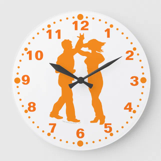 Salsa Latin Dance Spin Wall Clock With Minutes Zazzle