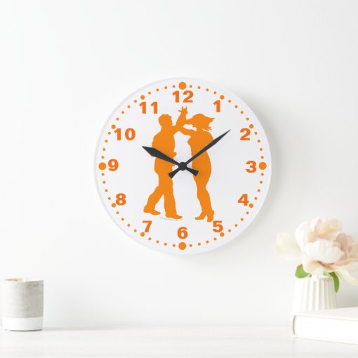Salsa Latin Dance Spin Wall Clock With Minutes Zazzle