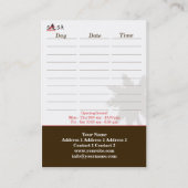 Salsa Moves - Business-, Schedule Card (Back)