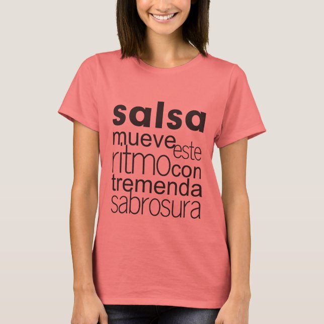 Salsa Mueve este ritmo con tremenda sabrosura T-Shirt (Front)