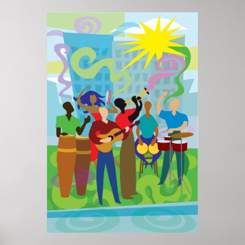 Salsa Musicians Poster