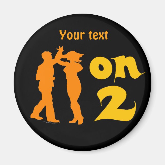 Salsa On Two Dancing Silhouettes Customizable Magnet (Front)