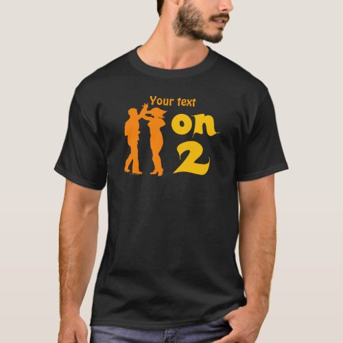 Salsa On Two Dancing Silhouettes Customizable T_Shirt
