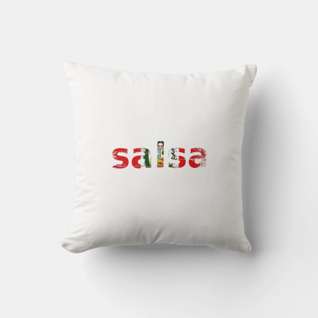 salsa Peru Throw Pillow (Front)