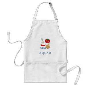 salsa squad Cute food humor quote Funny  Adult Apron