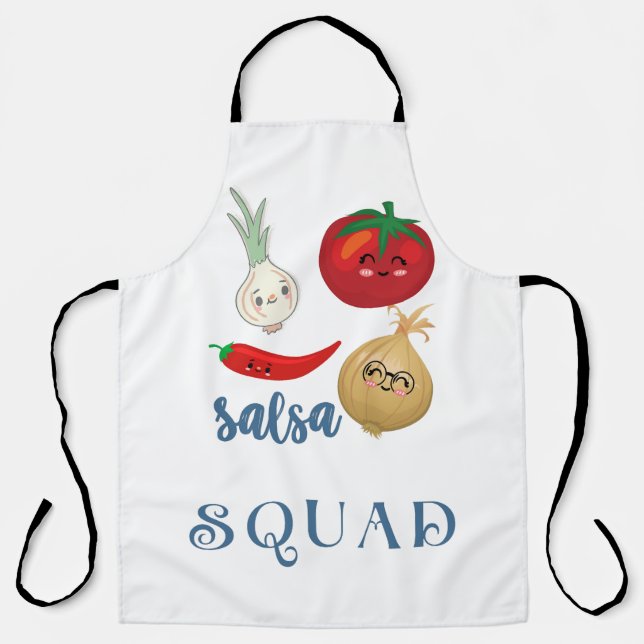 salsa squad Cute food humor quote Funny  Apron (Front)