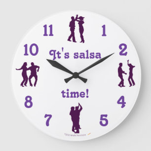 Salsa Time Dance Poses Wall Clock With Numbers