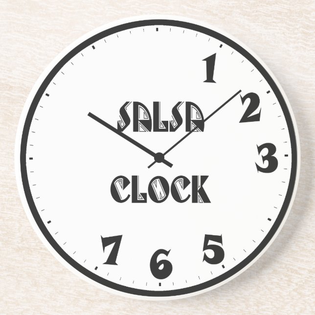 SalsaClock Sandstone Coaster (Front)