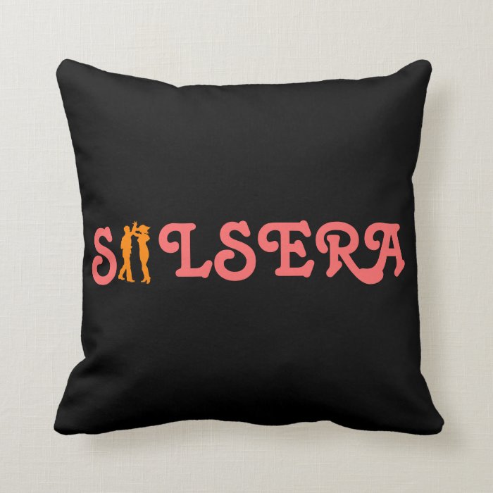 Salsera Female Latin Dancer Custom Throw Pillow