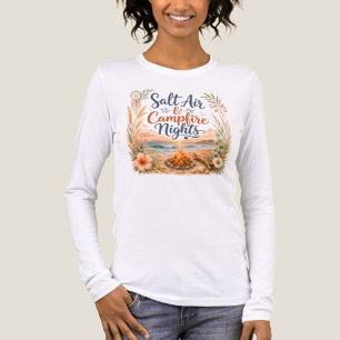 Salt Air & Campfire Nights Beach Bonfire Coastal Tri-Blend Shirt