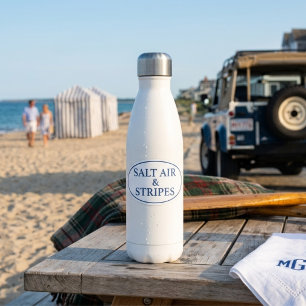 Salt Air & Stripes Preppy Coastal Oval Sticker