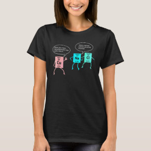 Salt And Copper Police Chemistry Pun Funny Nerd G T-Shirt