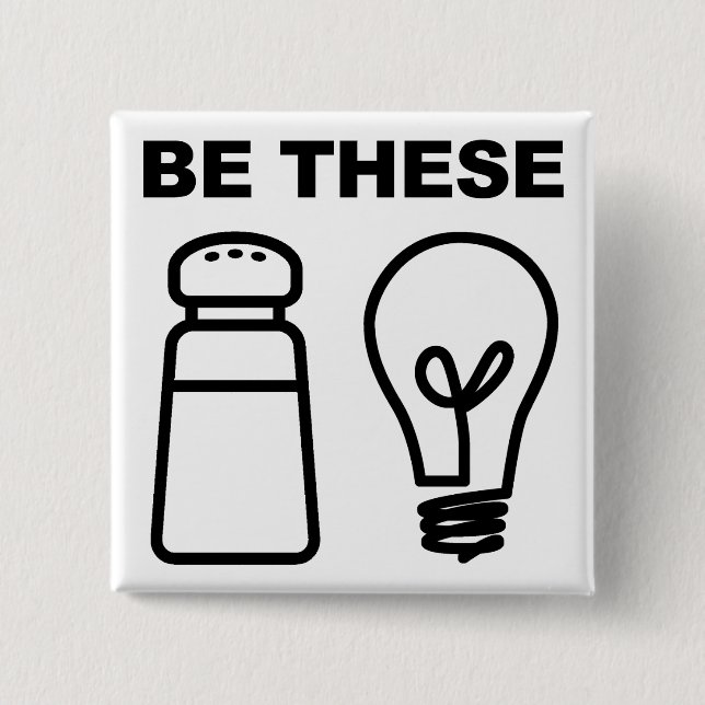 Salt and Light Christian Button Badge Pin (Front)