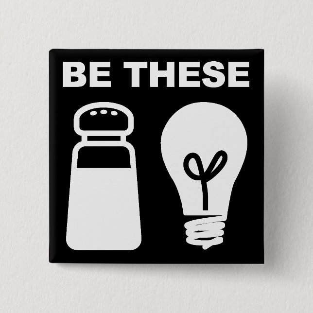 Salt and Light Christian Button Badge Pin (Front)