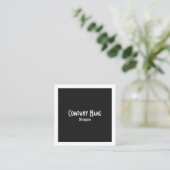 Salt and Pepper Borders and Squares Square Business Card (Standing Front)