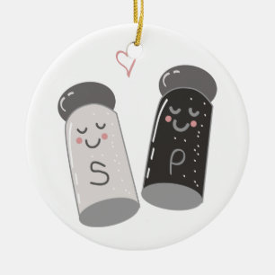 Salt And Pepper Ceramic Ornament