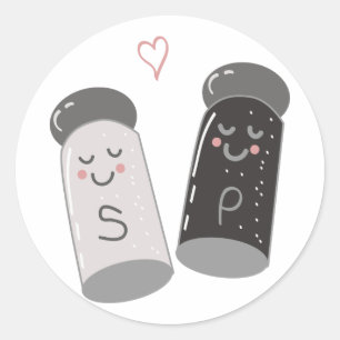 Salt And Pepper Classic Round Sticker