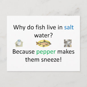 Salt and Pepper Joke Postcard
