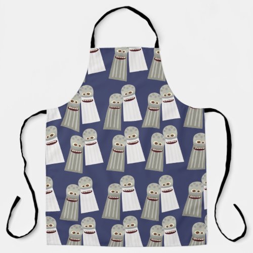 Salt and Pepper Poppin Pattern Cute Characters Apron
