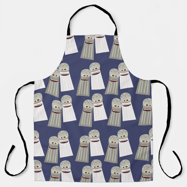 Salt and Pepper Poppin Pattern Cute Characters Apron (Front)