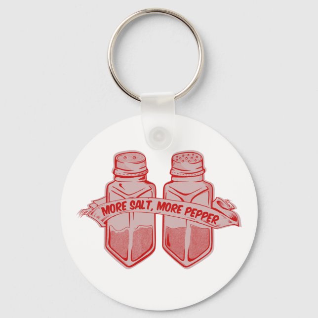 Salt and pepper seasoning keychain (Front)