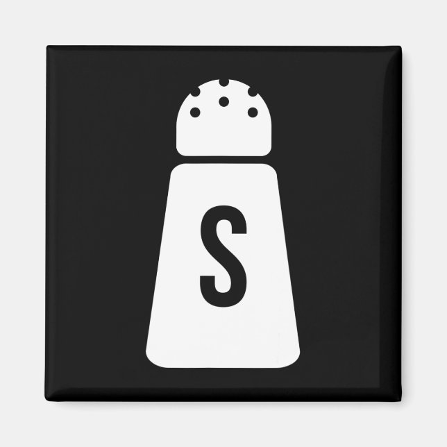 Salt And Pepper Shakers Funny Couple Matching Hall Magnet (Front)