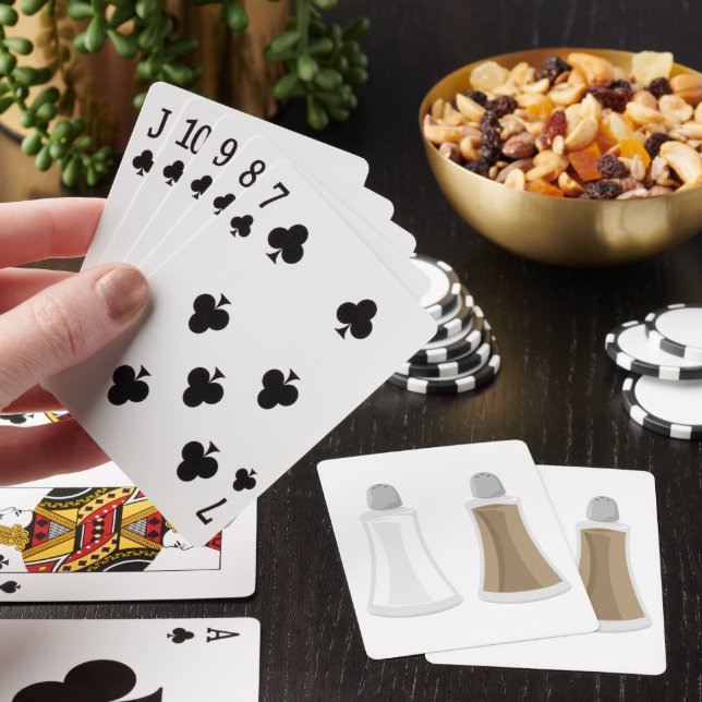 Salt And Pepper Shakers Poker Cards (In Situ)