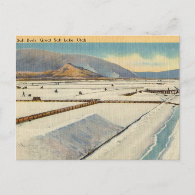 Salt Beds, Great Salt Lake, Utah Postcard (Front)